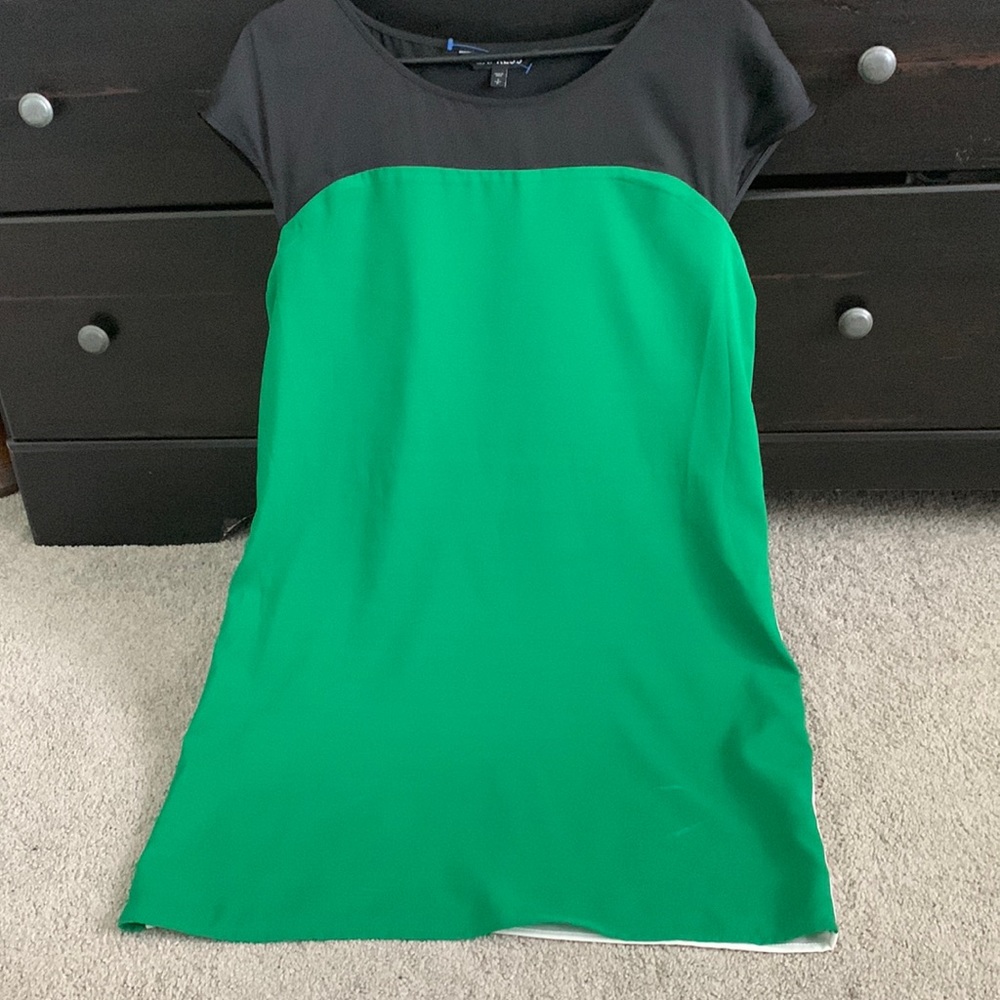 Express color block dress size SP black and green